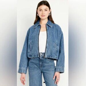Old Navy Women’s Jean Zip Jacket | Size XXL